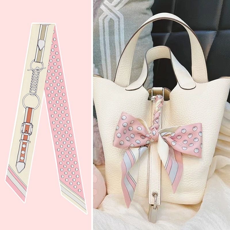 Travel Accessories Deals - Women Summer Pink Polka Dot Scarf