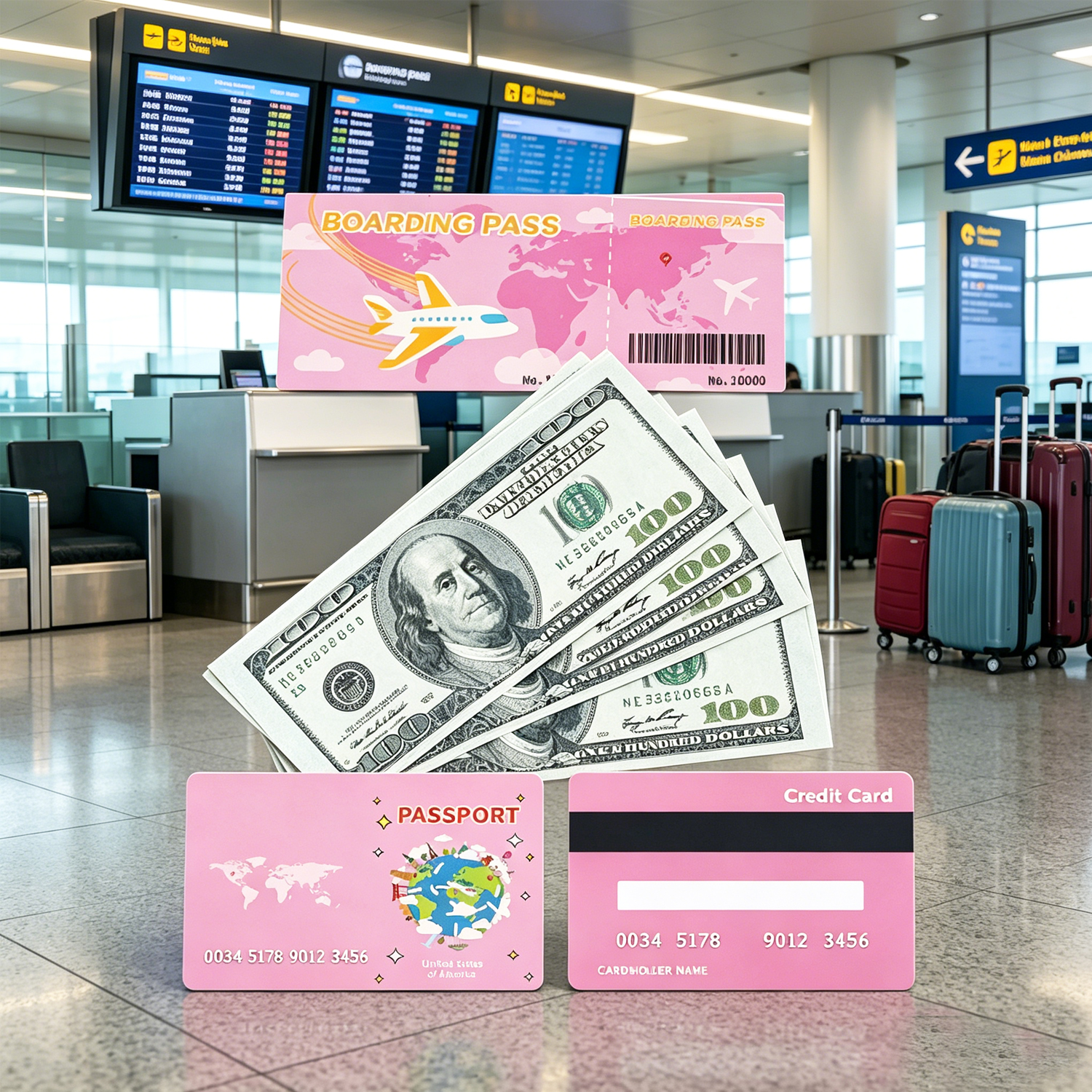 Travel Accessories For 2 Year Old - Pretend Play Travel Doll Accessories Set