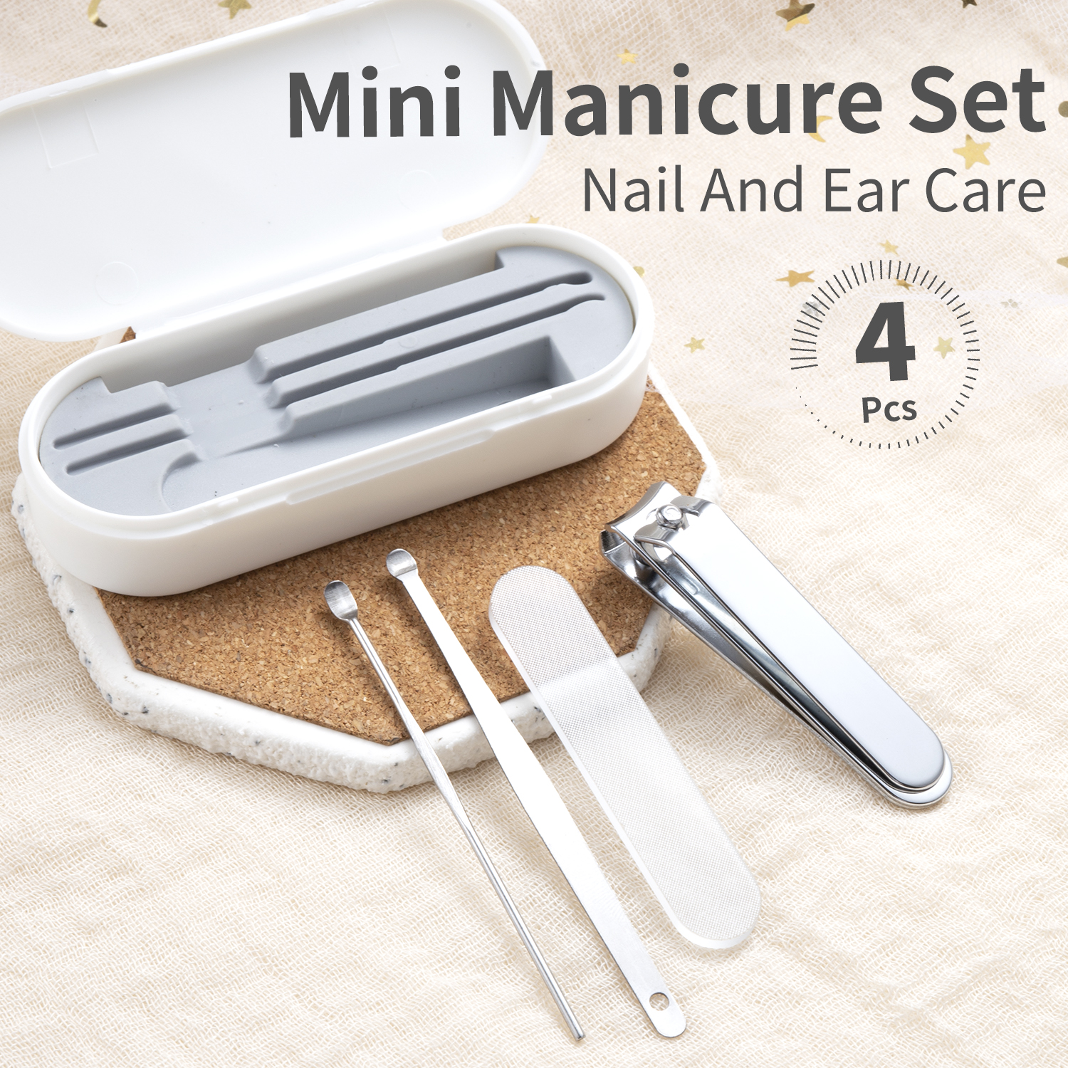 Travel Router Accessories - 4PCS Nail Clipper Set Nano Glass
