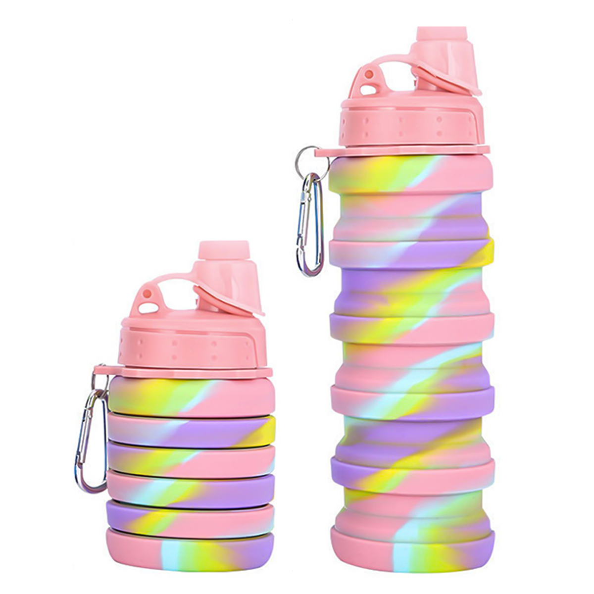 Water Bottle Collapsible - Leeseph Silicone Collapsible Water Bottles, Portable