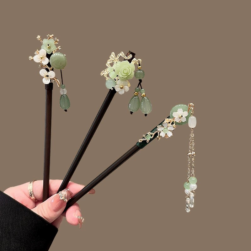 Travel Hair Accessories - Antique Wooden Hairpin Women's Elegant Hair