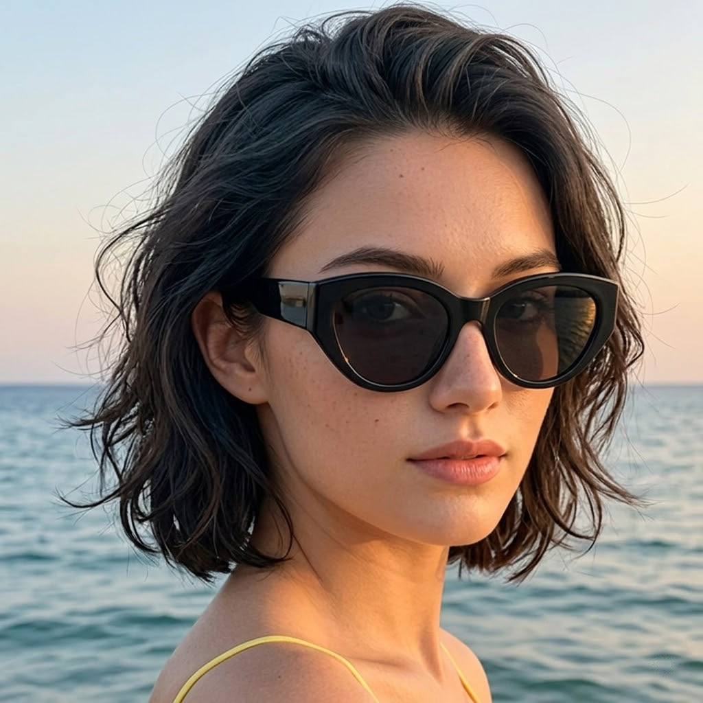 Travel Accessories Deals - Women Men Classic Cat-Eye Polarized Sunglasses