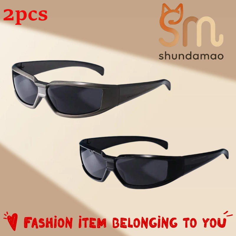 Travel Accessories For Men - 2PCS Y2K Wrap Around Sports Sunglasses