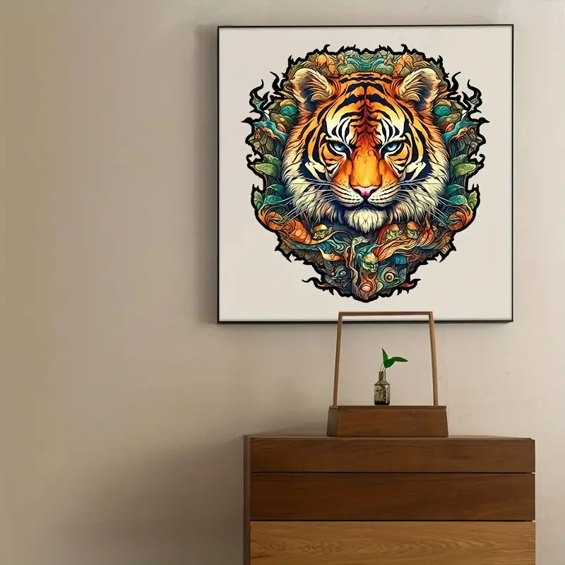 Tiger Wooden Jigsaw Puzzle, Un - Travel Accessories Unique avaliação e preço