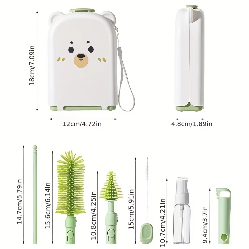 Travel Baby Bottle Brush Set - - Travel Accessories For 2 Year Old avaliação e preço