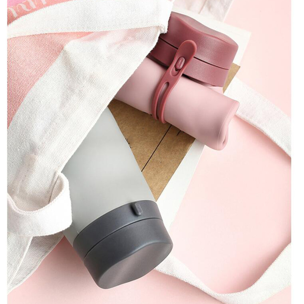 600Ml Portable Water Bottle Si - Water Bottle Collapsible avaliação e preço
