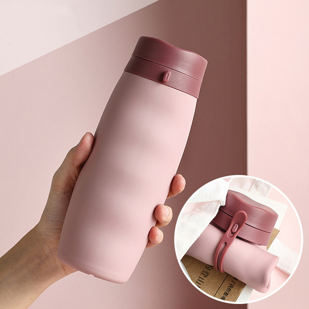 600Ml Portable Water Bottle Si - Water Bottle Collapsible avaliação e preço