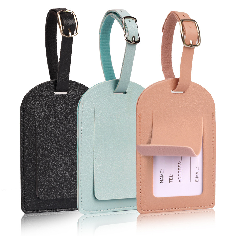 Women Men Luggage Tags PU Leat - Travel Accessories Unique avaliação e preço