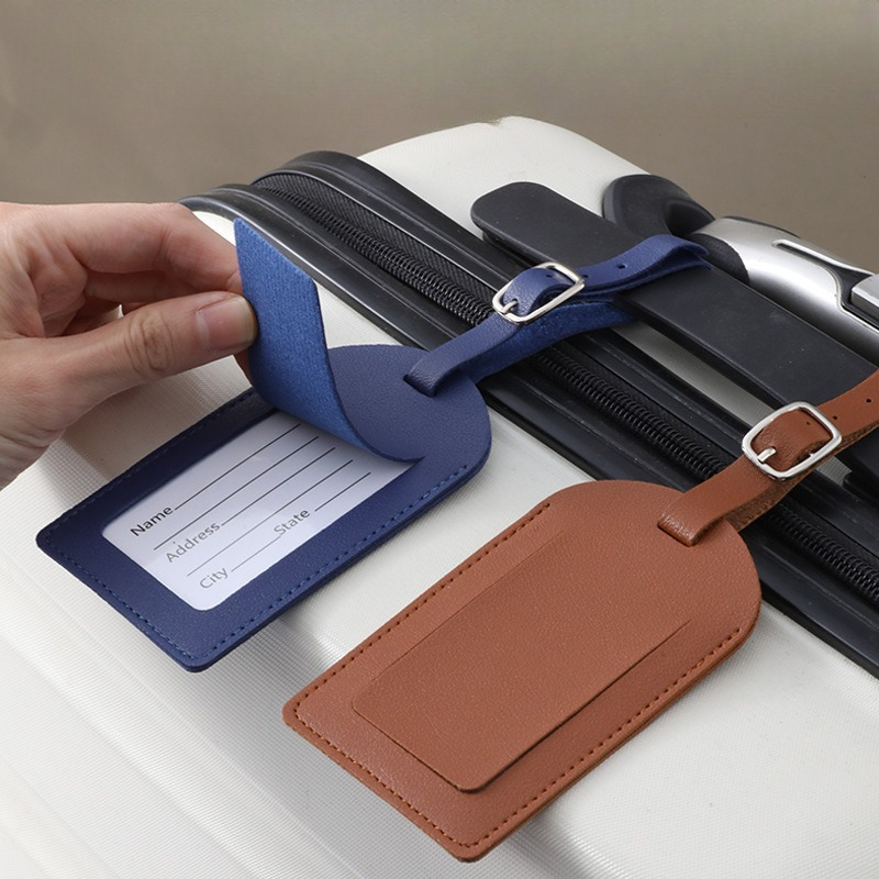 Women Men Luggage Tags PU Leat - Travel Accessories Unique avaliação e preço