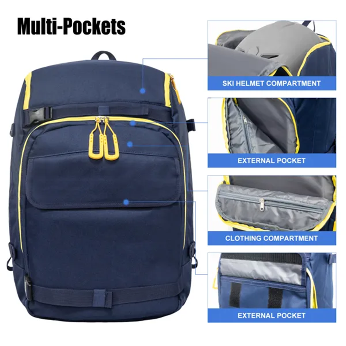 50L Blue Travel Ski Backpack f - Travel Accessories In Amazon avaliação e preço