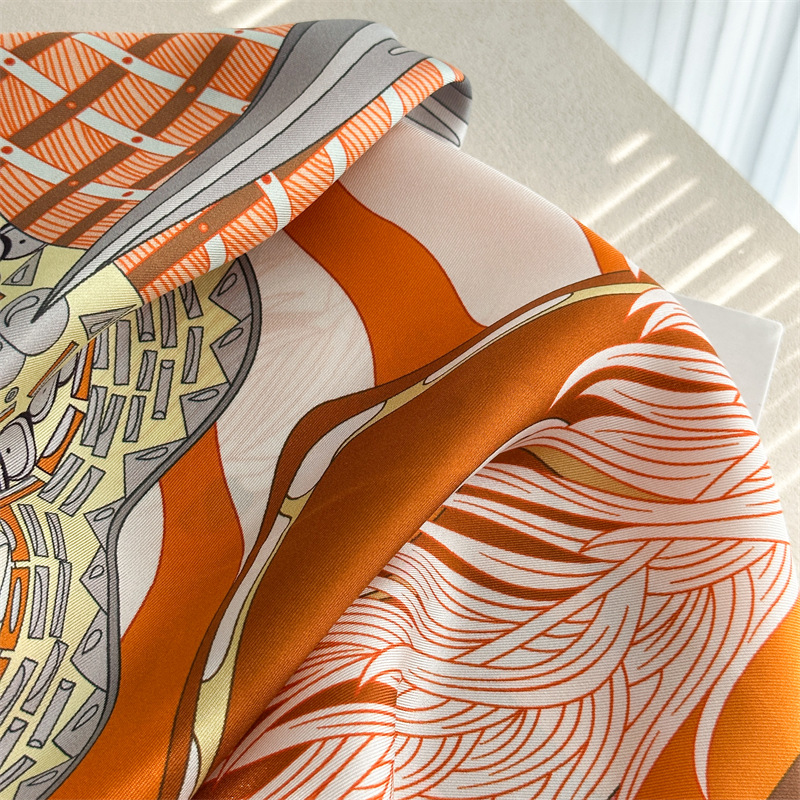 Designer Silk Scarf Women Spri - Travel Hair Accessories avaliação e preço