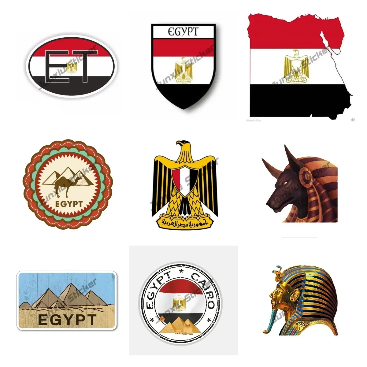 Egypt Flag Decal Sticker Egypt - Travel Accessories Egypt avaliação e preço