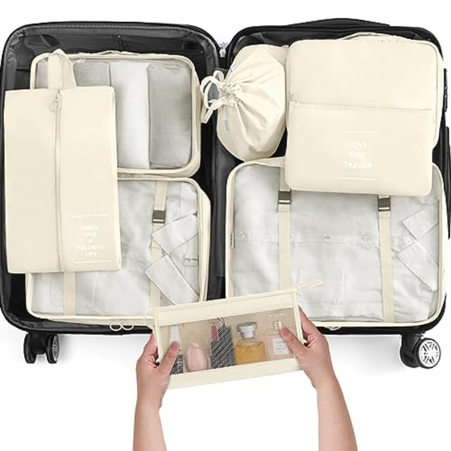 8 Set Packing Cubes for Travel - Travel Accessories Bag avaliação e preço