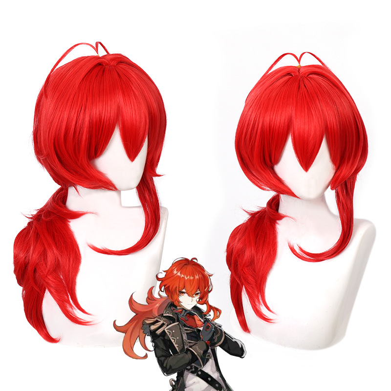 Genshin Impact Diluc Cosplay W - Travel Accessories For Men avaliação e preço