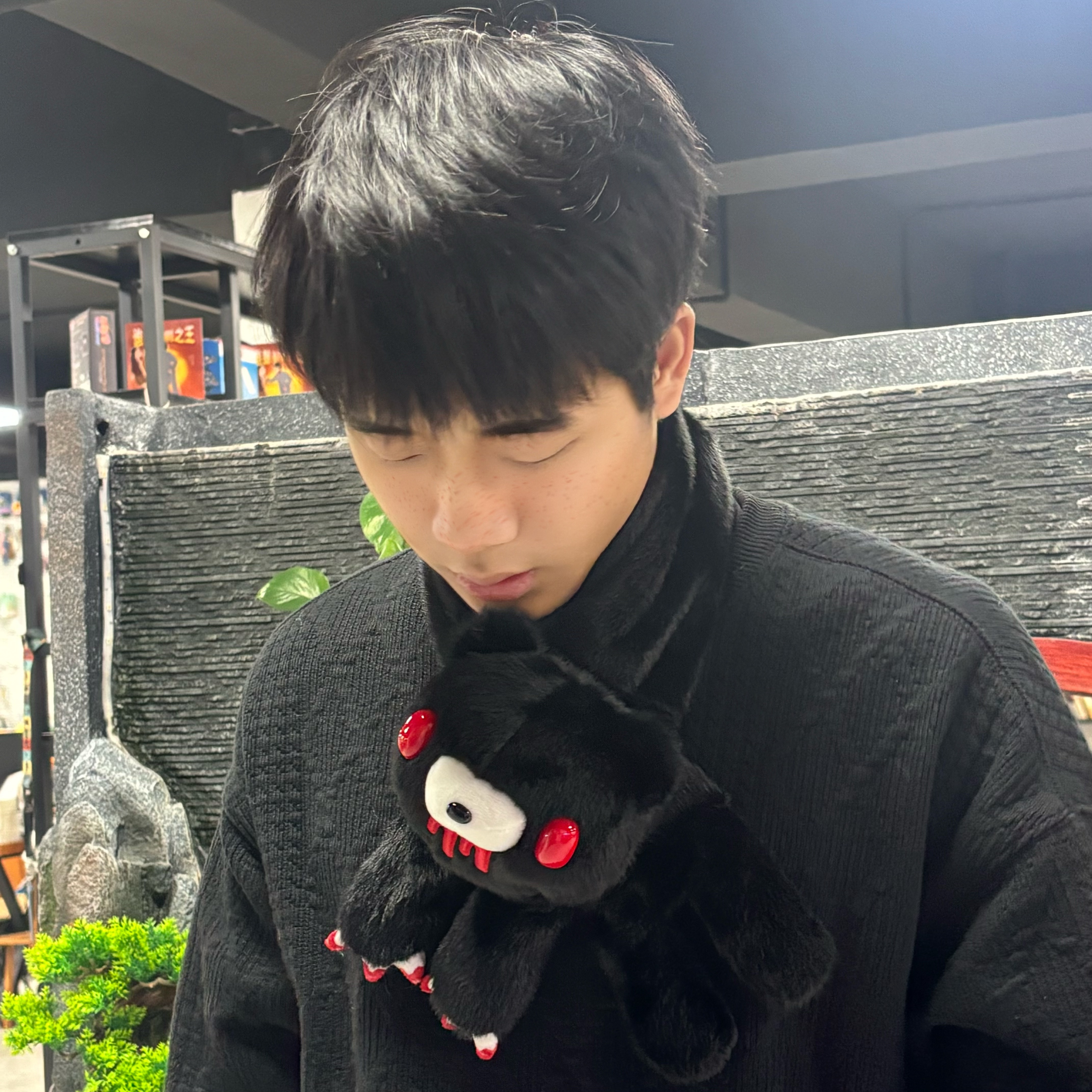 Cute Bear Plush Scarf Cute Blo - Travel Accessories For Men avaliação e preço