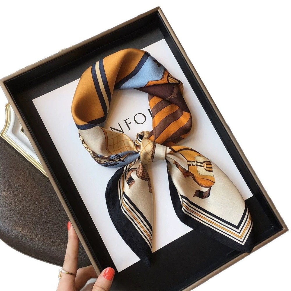 Fashion Satin Square Scarf for - Travel Hair Accessories avaliação e preço