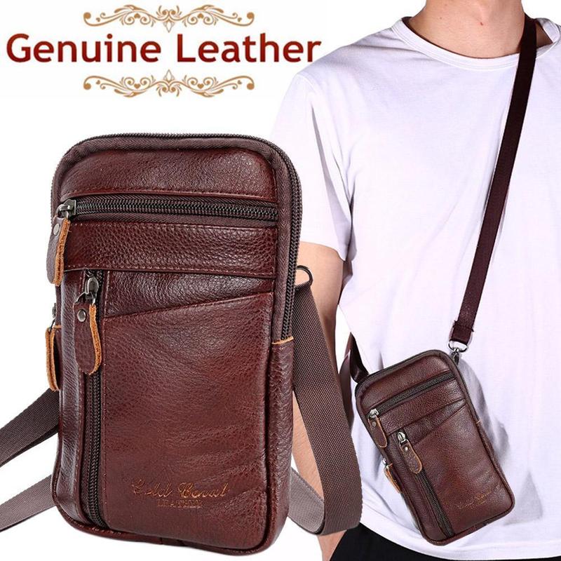 Men Genuine Leather Bag Vertic - Travel Accessories For Men avaliação e preço
