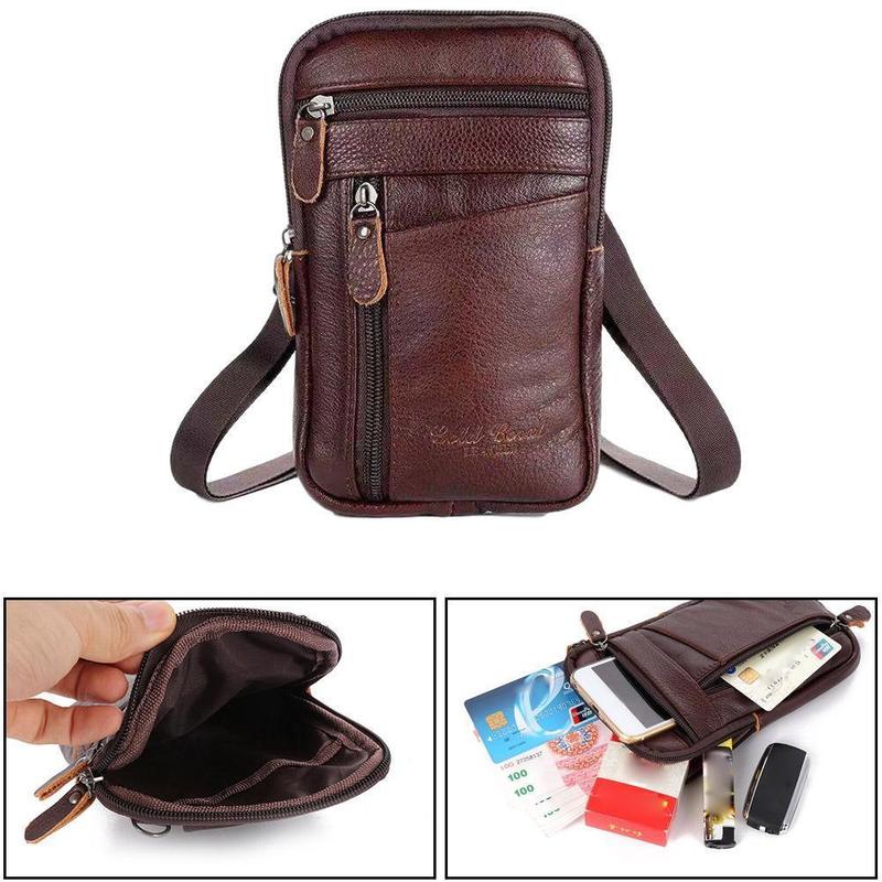 Men Genuine Leather Bag Vertic - Travel Accessories For Men avaliação e preço