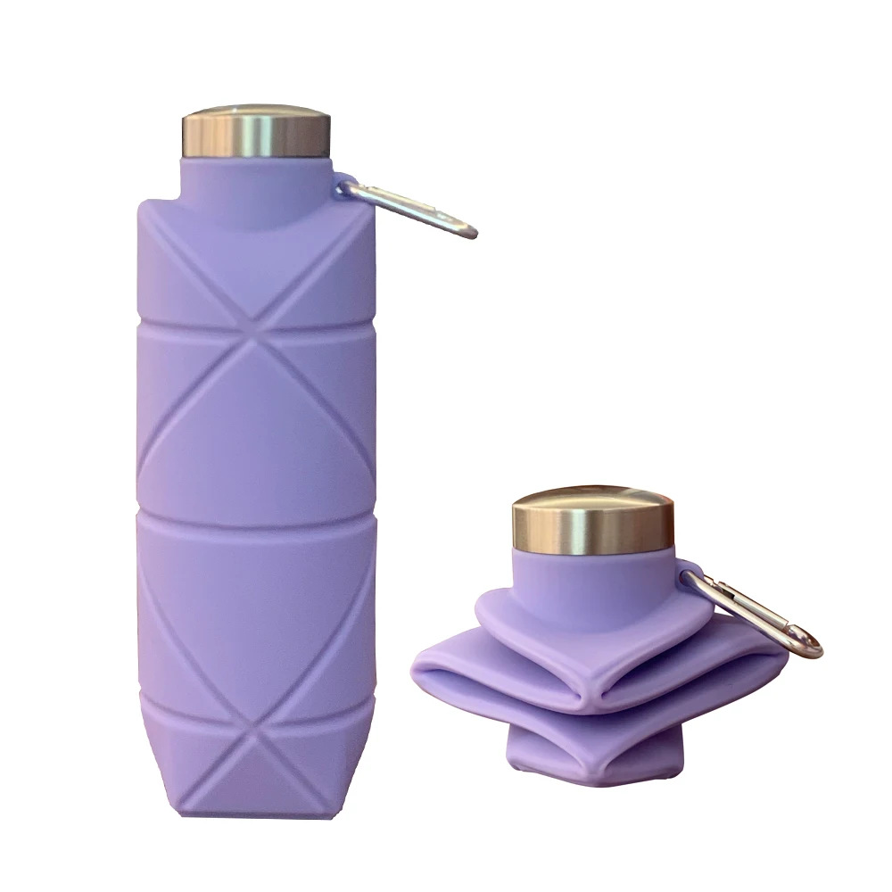 1Pcs Silicone Diamond Folding  - Water Bottle Collapsible avaliação e preço