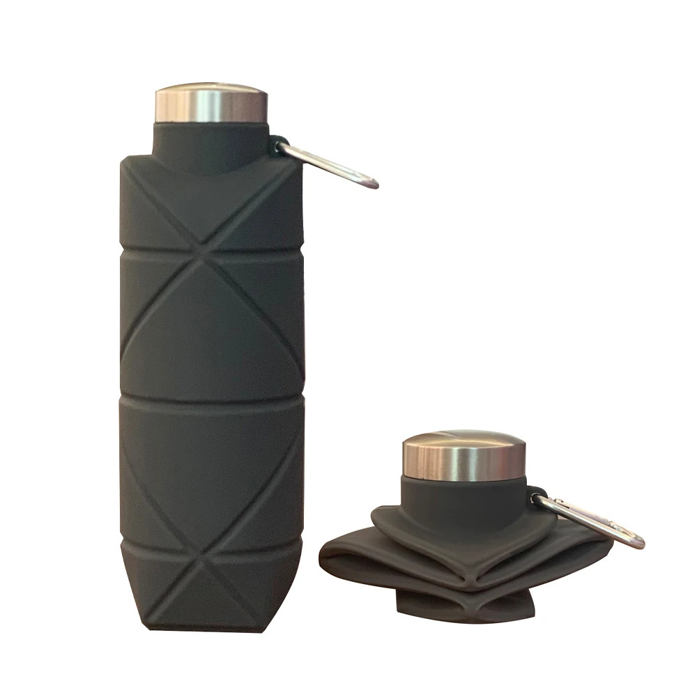 1Pcs Silicone Diamond Folding  - Water Bottle Collapsible avaliação e preço