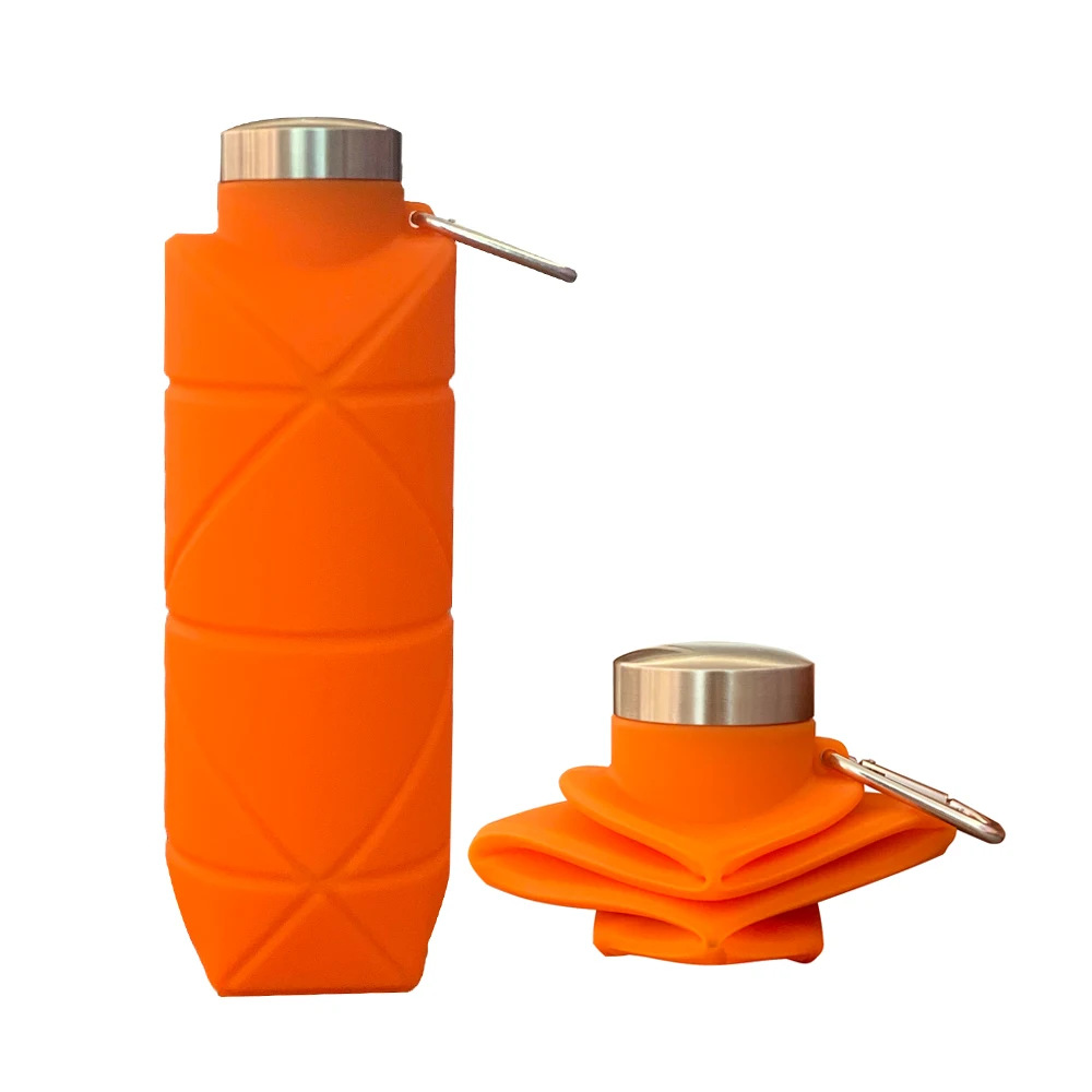 1Pcs Silicone Diamond Folding  - Water Bottle Collapsible avaliação e preço