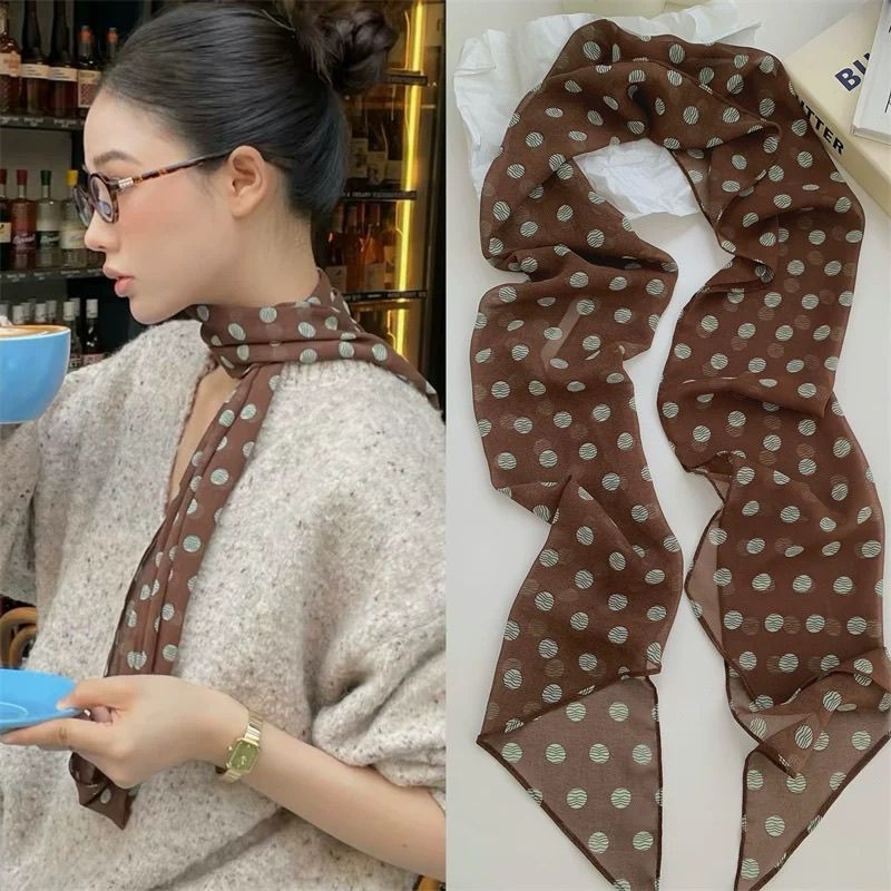 Women Brown Polka Dot Printed  - Travel Hair Accessories avaliação e preço