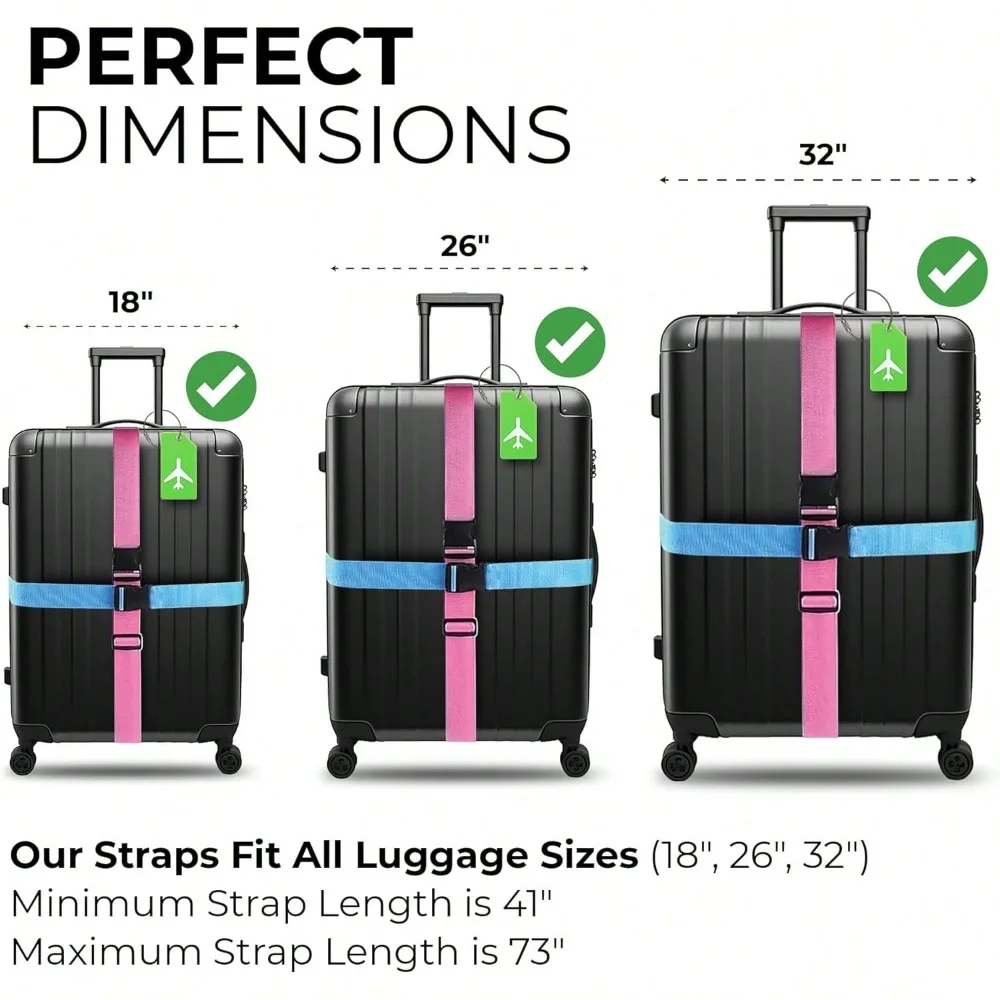 Luggage Strap Set with Luggage - Travel Accessories Unique avaliação e preço