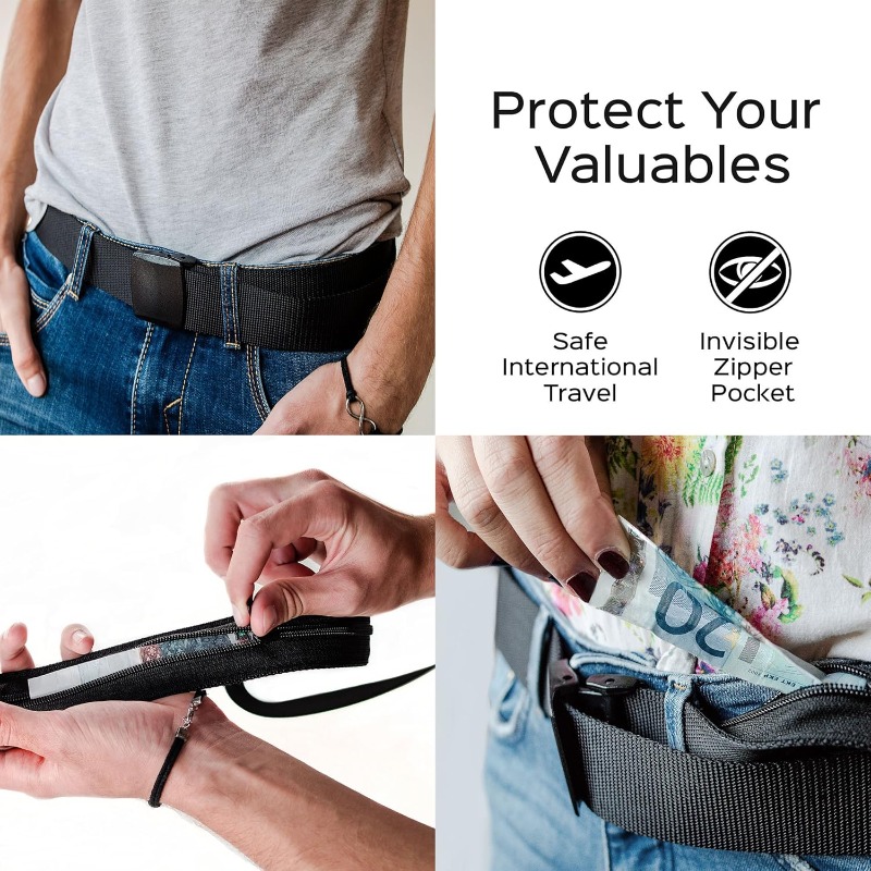 Travel Security Belt with Hidd - Money Belt Hidden avaliação e preço