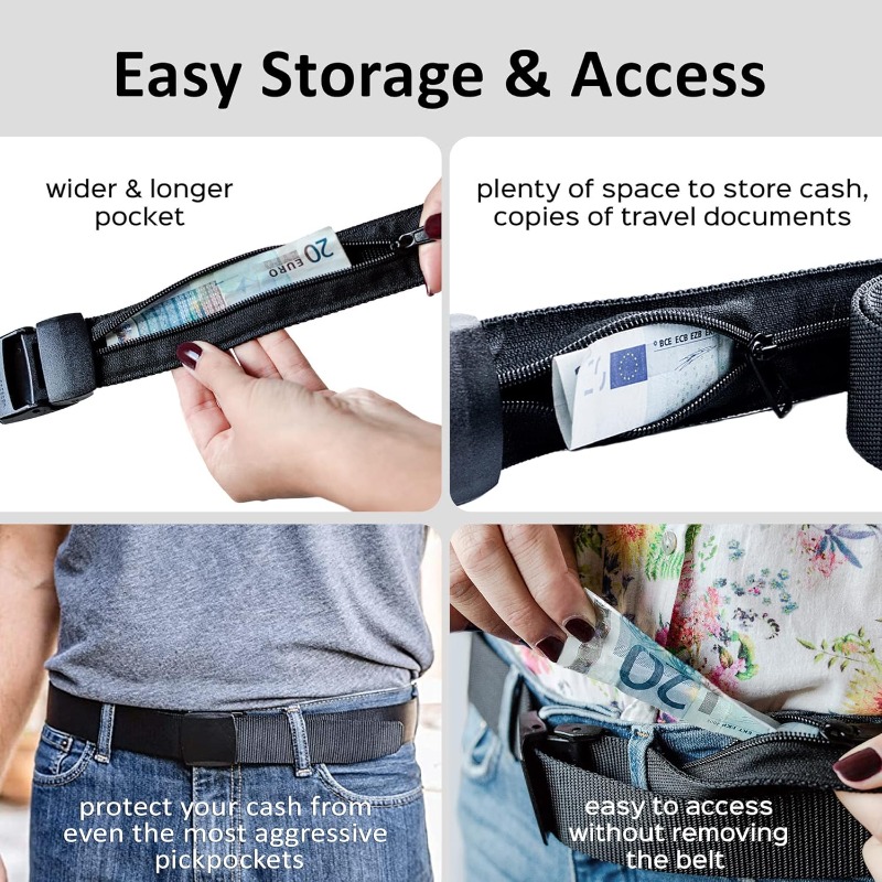 Travel Security Belt with Hidd - Money Belt Hidden avaliação e preço
