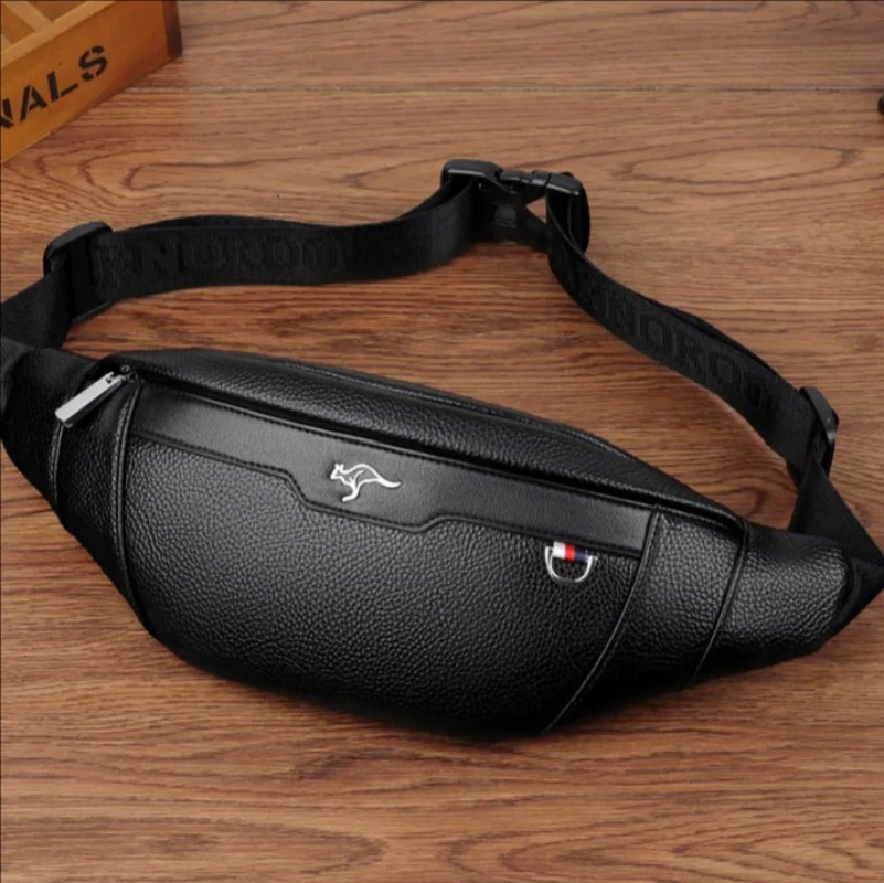 Business Leather Waist Bag Mul - Travel Accessories For Men avaliação e preço