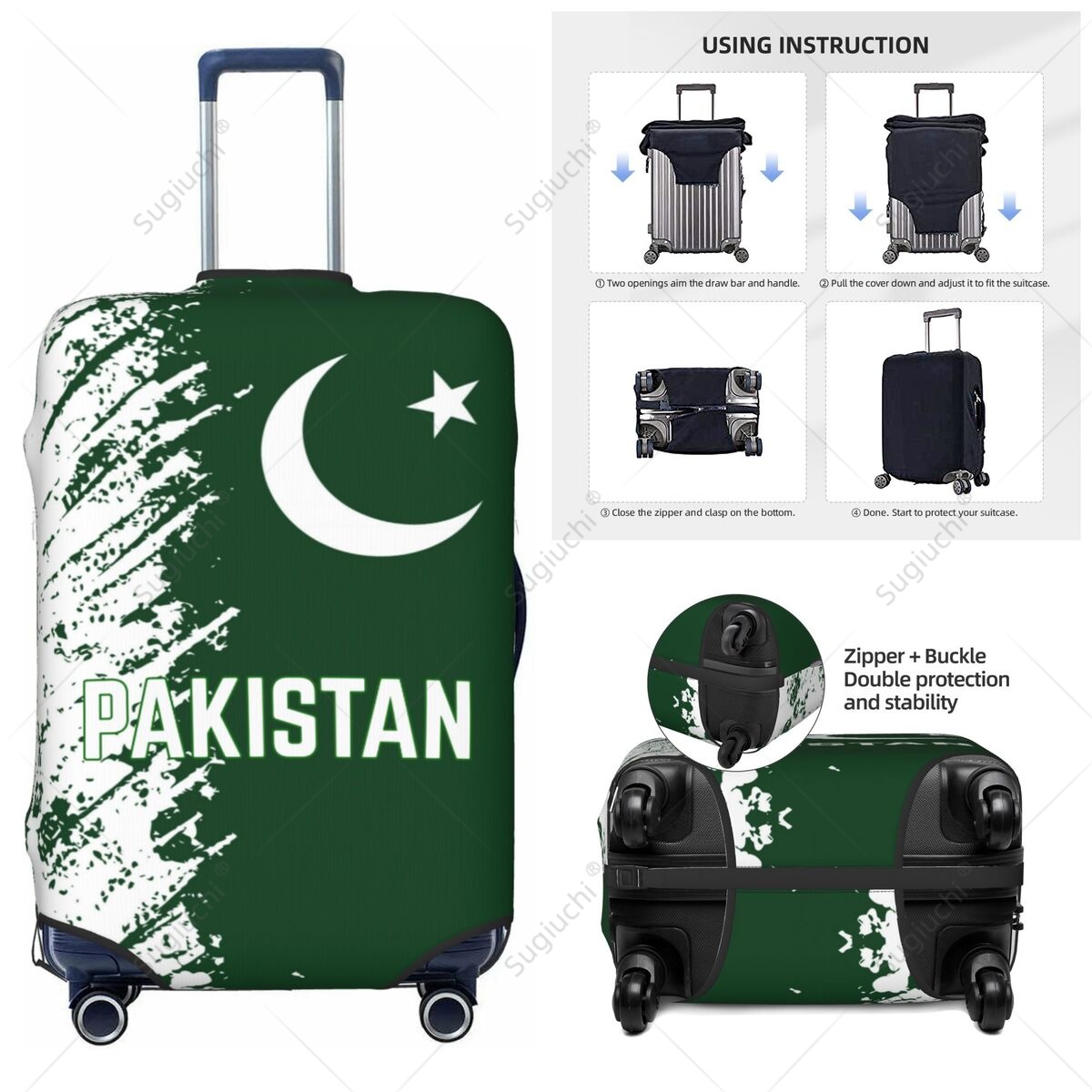 Pakistan Flag Luggage Cover Su - Travel Accessories Pakistan avaliação e preço