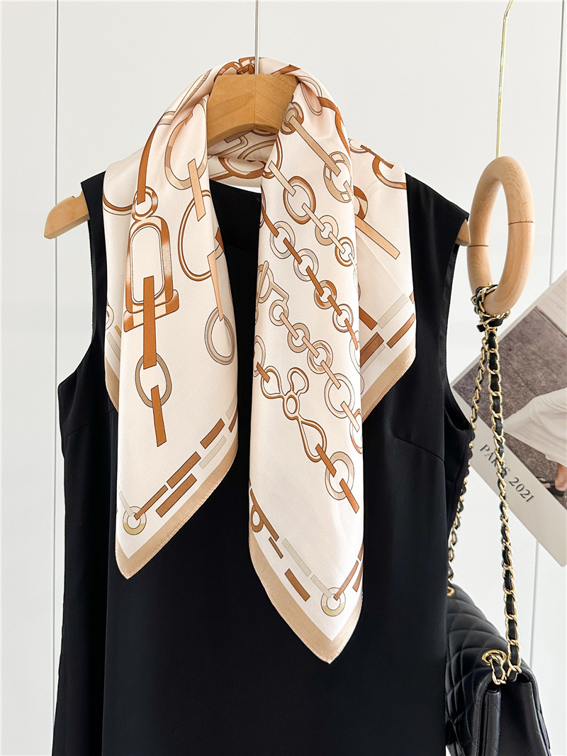 Summer Silk Small Scarf Women  - Travel Hair Accessories avaliação e preço