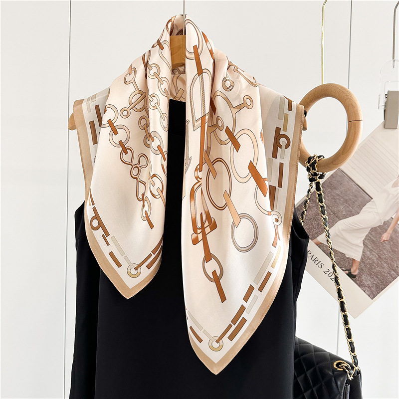 Summer Silk Small Scarf Women  - Travel Hair Accessories avaliação e preço