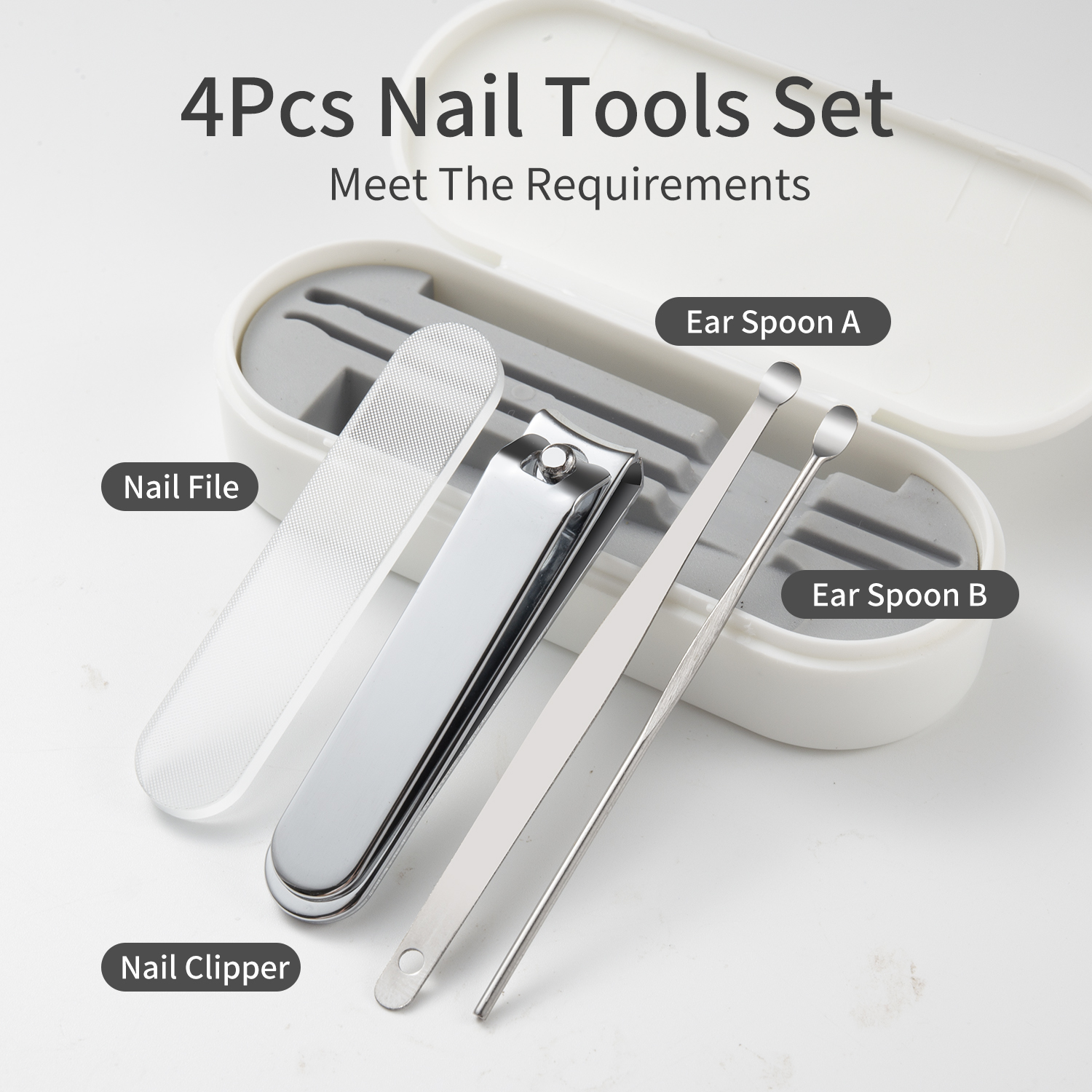 4PCS Nail Clipper Set Nano Gla - Travel Router Accessories avaliação e preço