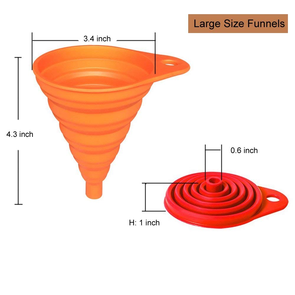 Collapsible Silicone Funnel Se - Water Bottle Collapsible avaliação e preço