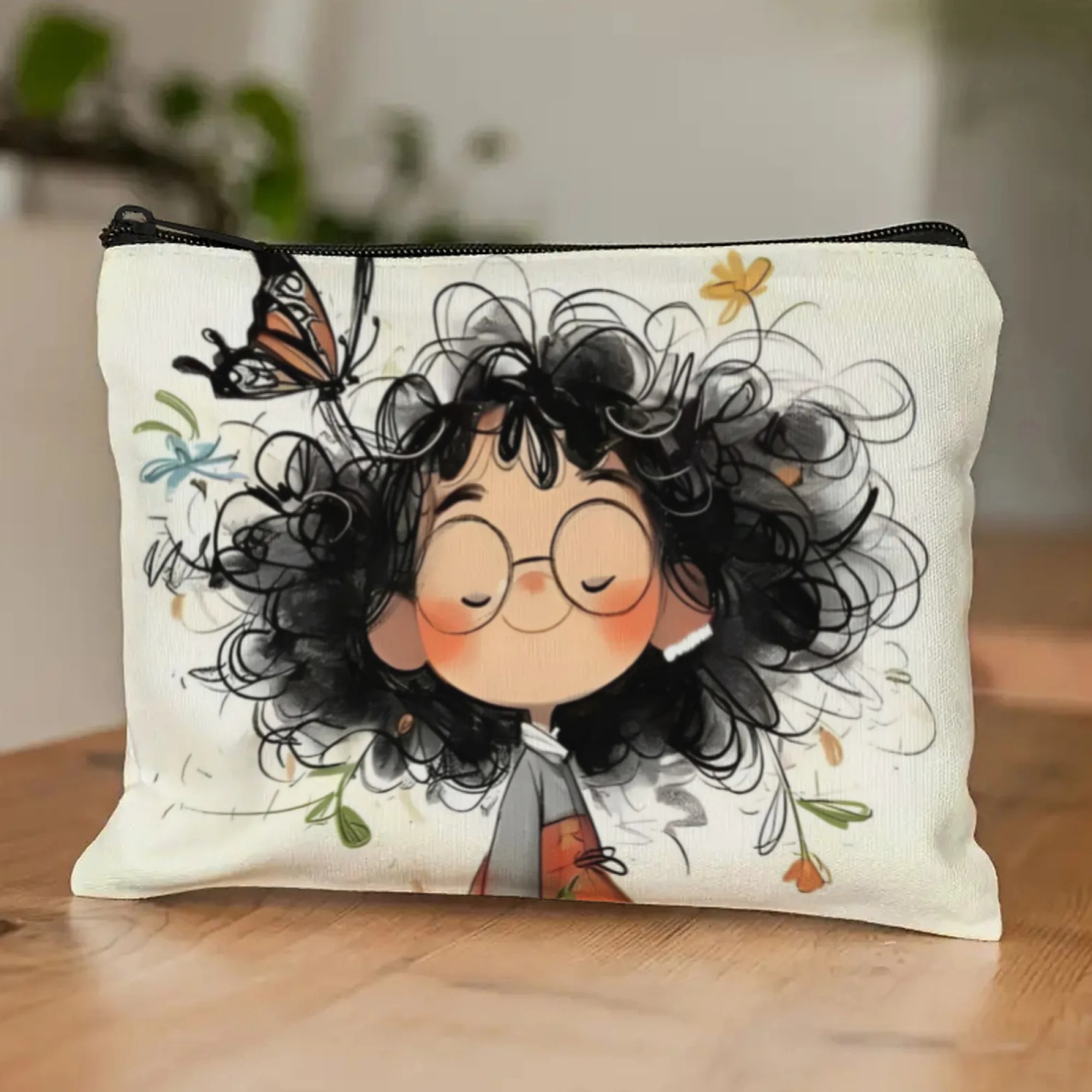 Cartoon Girl Makeup Bag Zipper - Travel Accessories Bag avaliação e preço