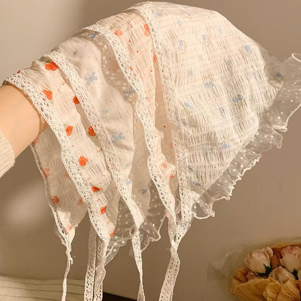 Sweet Floral Lace Hair Scarf W - Travel Hair Accessories avaliação e preço