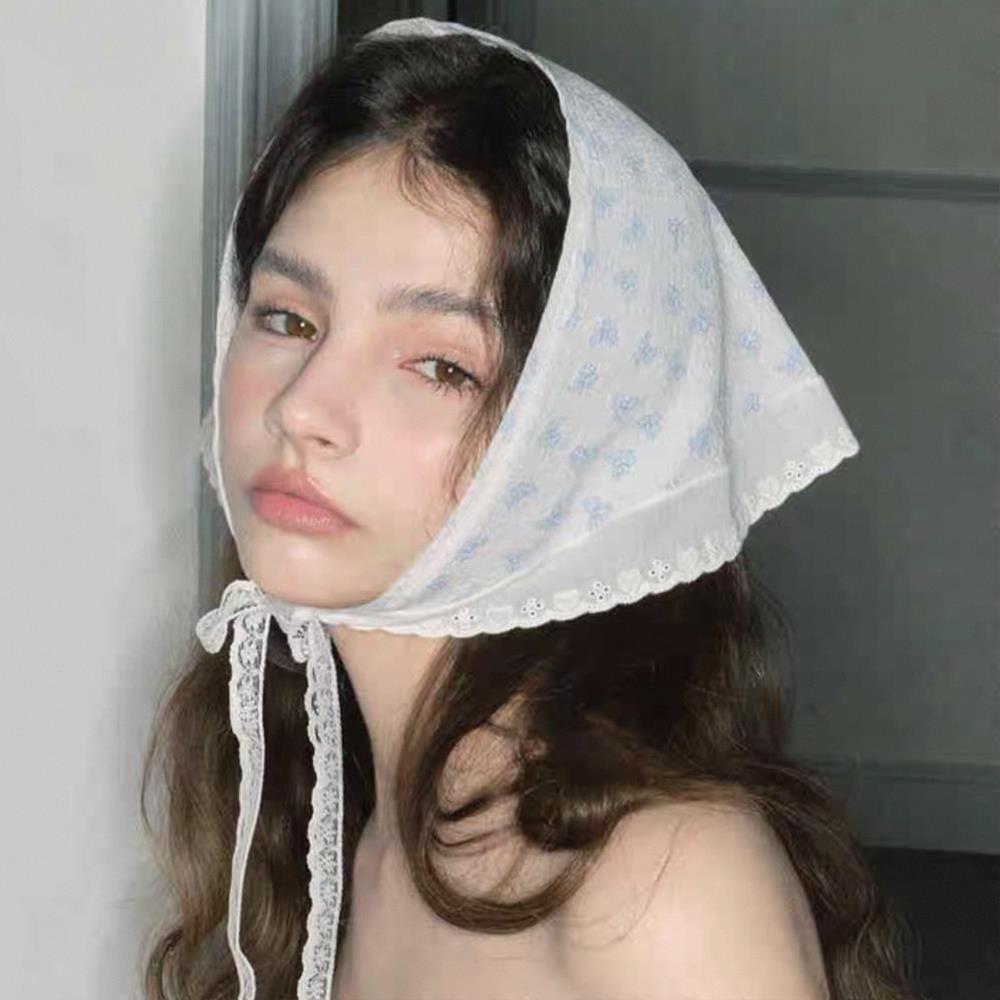 Sweet Floral Lace Hair Scarf W - Travel Hair Accessories avaliação e preço
