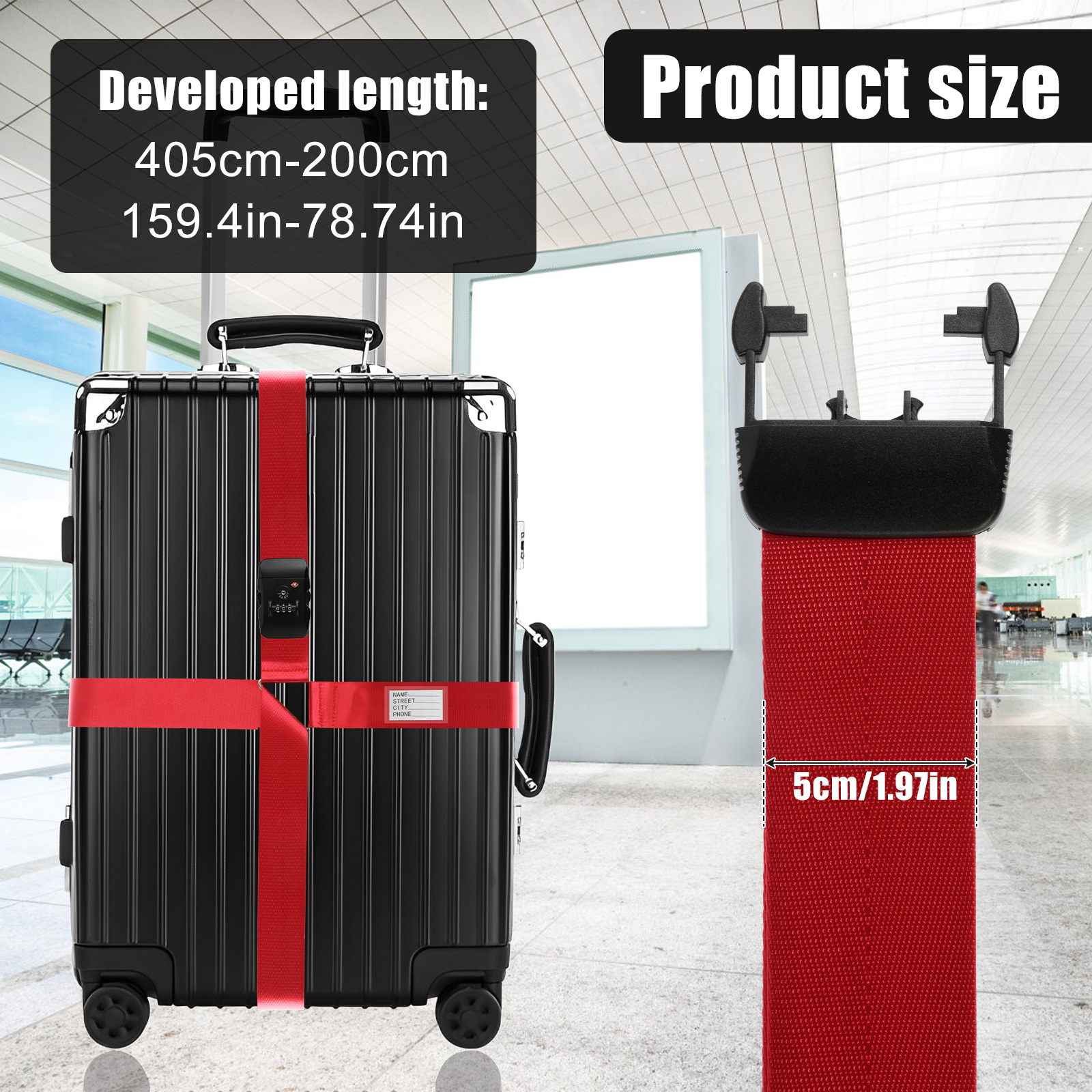 Adjustable Length Luggage Pack - Travel Accessories Essentials avaliação e preço