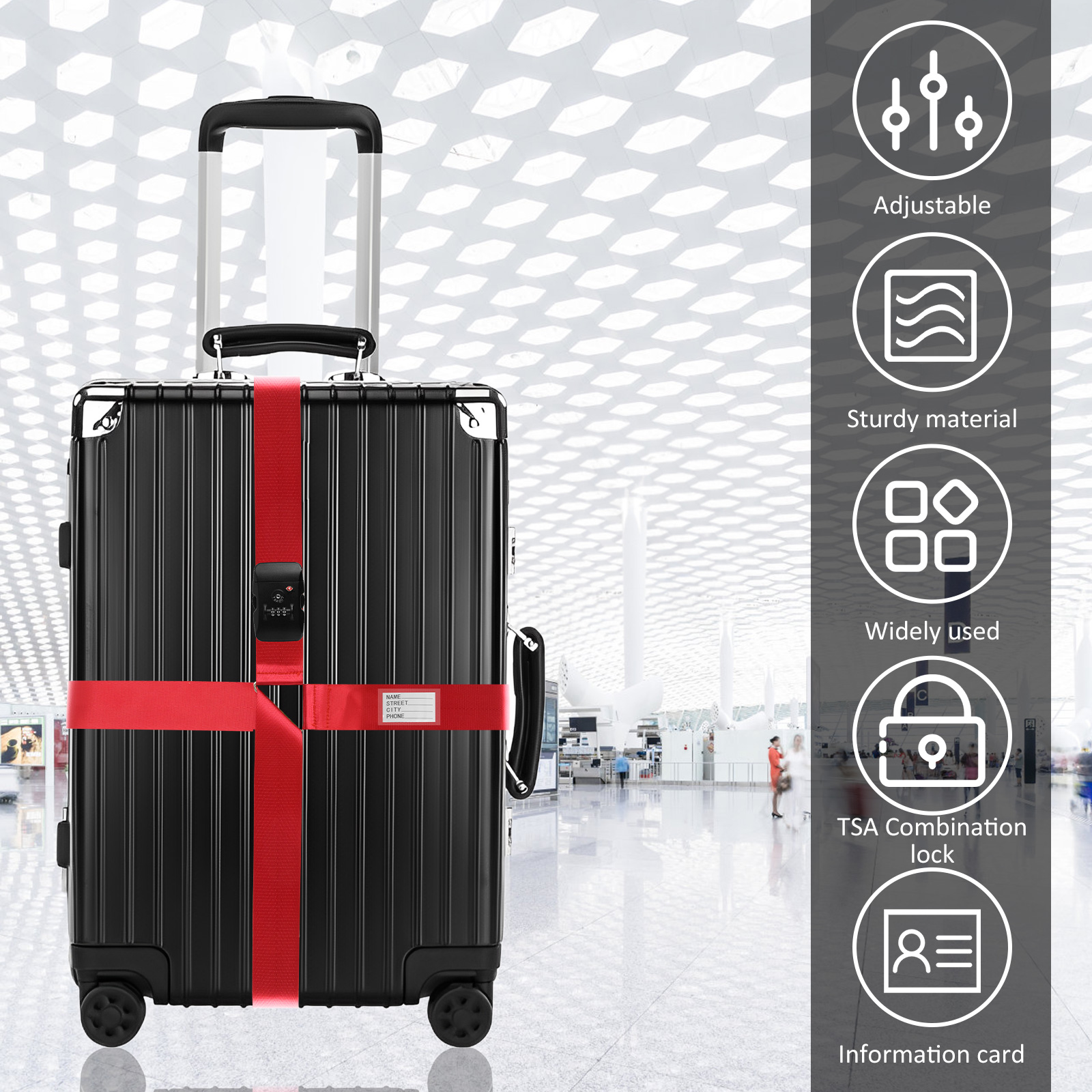 Adjustable Length Luggage Pack - Travel Accessories Essentials avaliação e preço