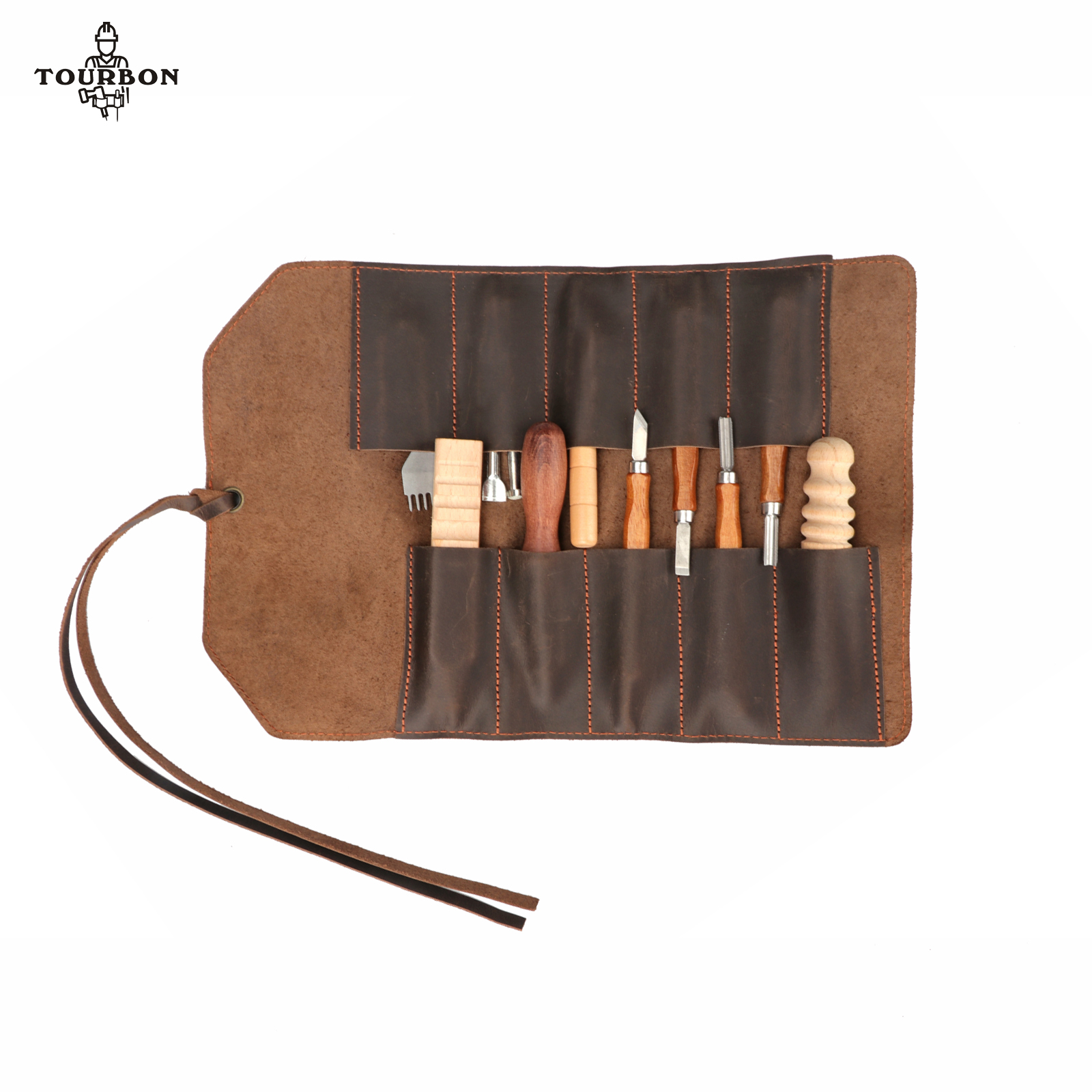 Tourbon Leather Tools Roll Up  - Travel Router Accessories avaliação e preço