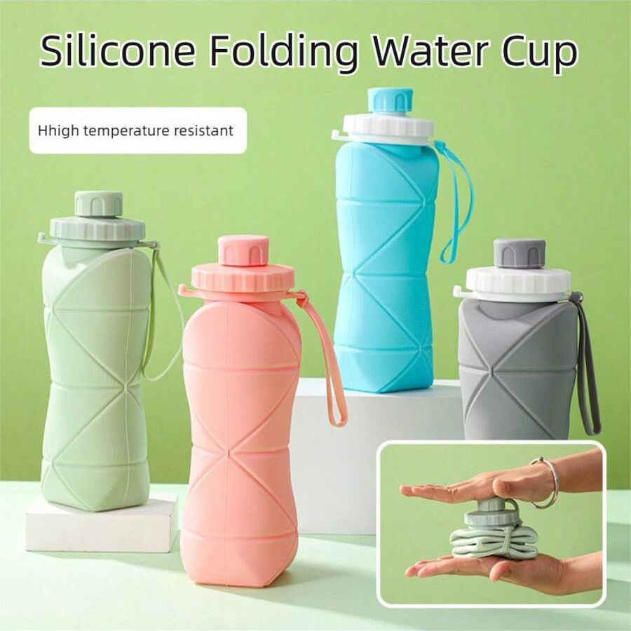 1Pc 600mlLarge Collapsible Sil - Water Bottle Collapsible avaliação e preço