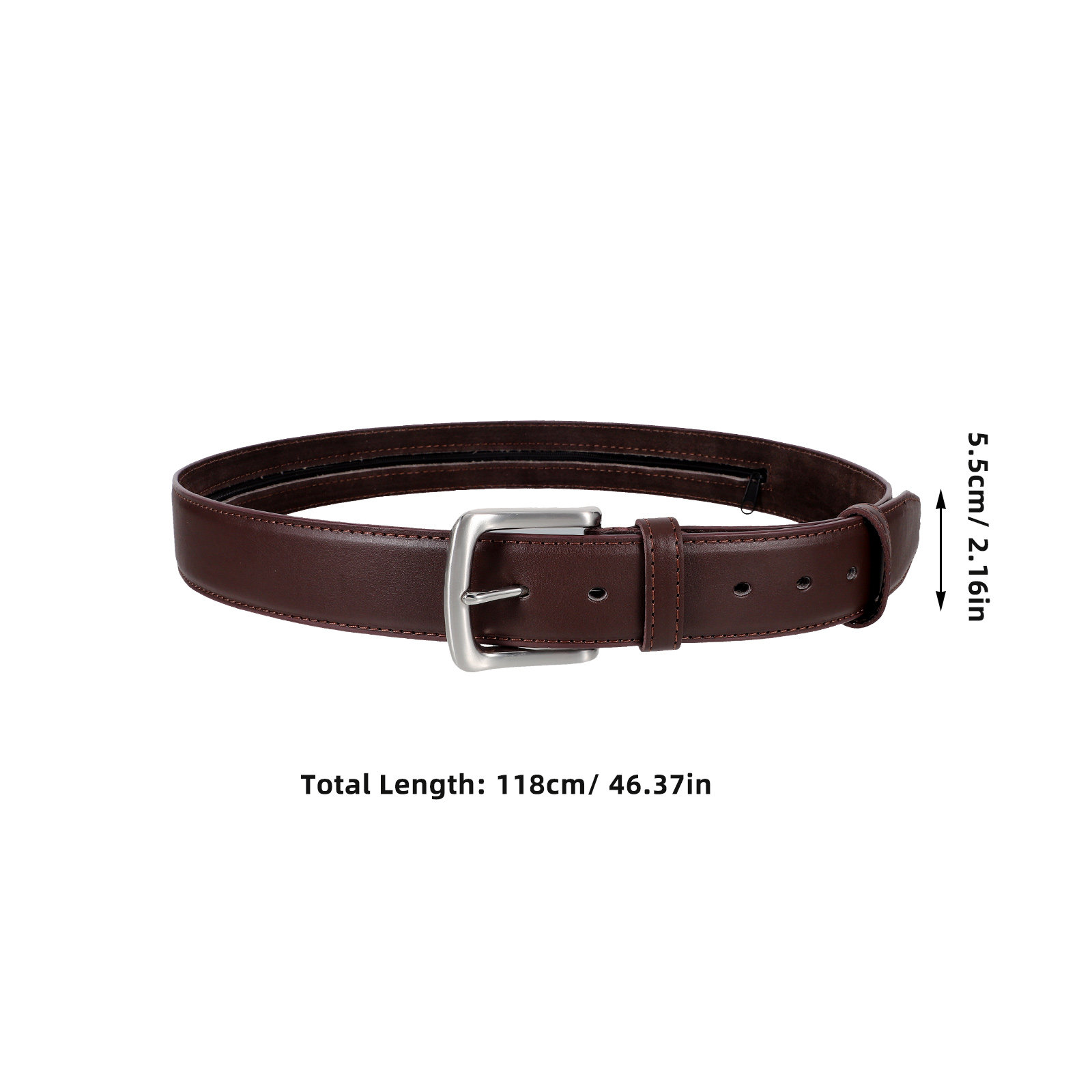 Hidden Zipper Pocket PU Wallet - Money Belt Hidden avaliação e preço