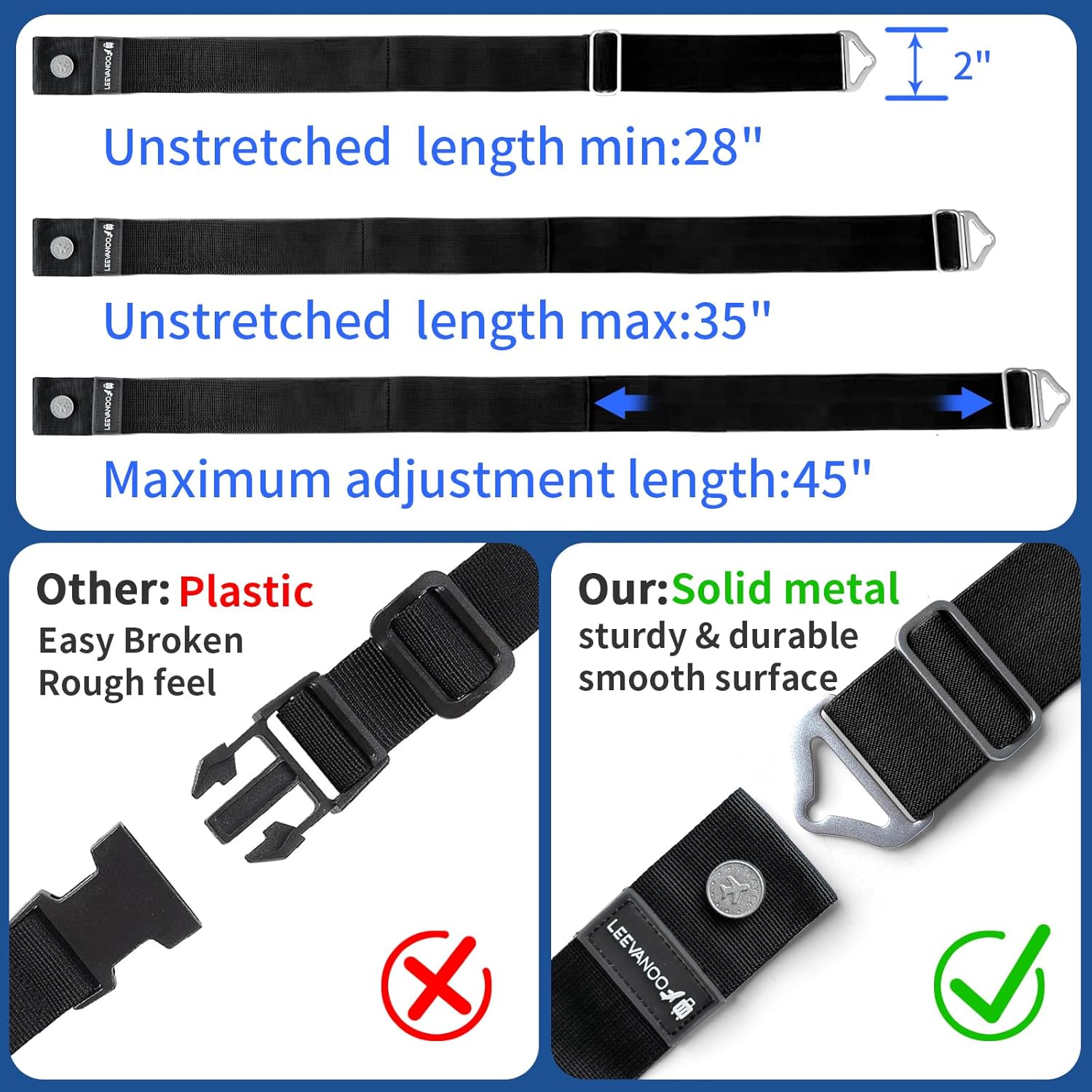 Luggage Strap for Suitcases 2- - Travel Accessories Bag avaliação e preço