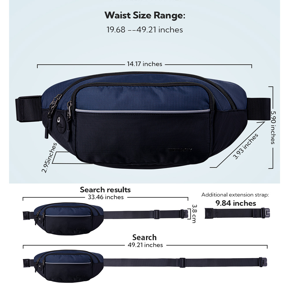 WATERFLY Fanny Pack Waist Bag  - Travel Accessories For Men avaliação e preço