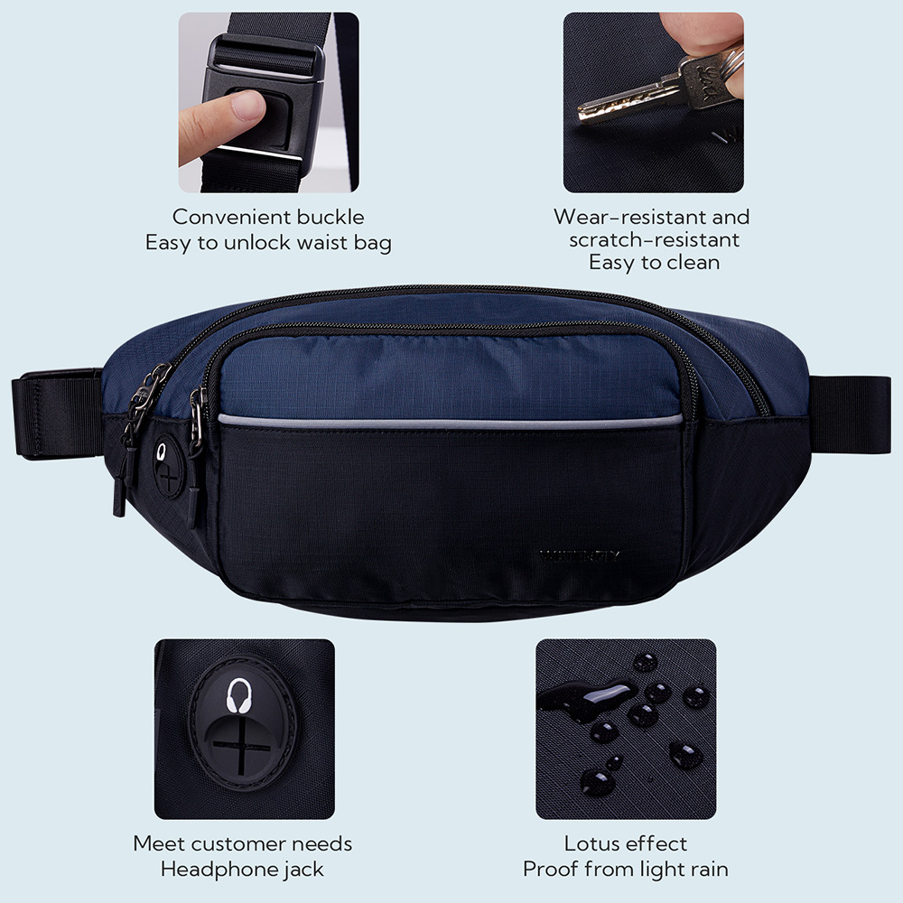 WATERFLY Fanny Pack Waist Bag  - Travel Accessories For Men avaliação e preço
