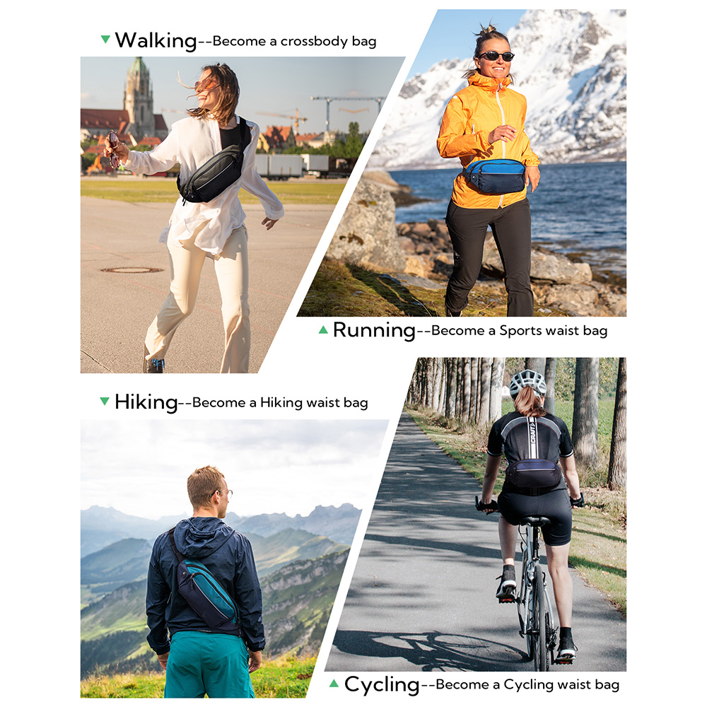WATERFLY Fanny Pack Waist Bag  - Travel Accessories For Men avaliação e preço