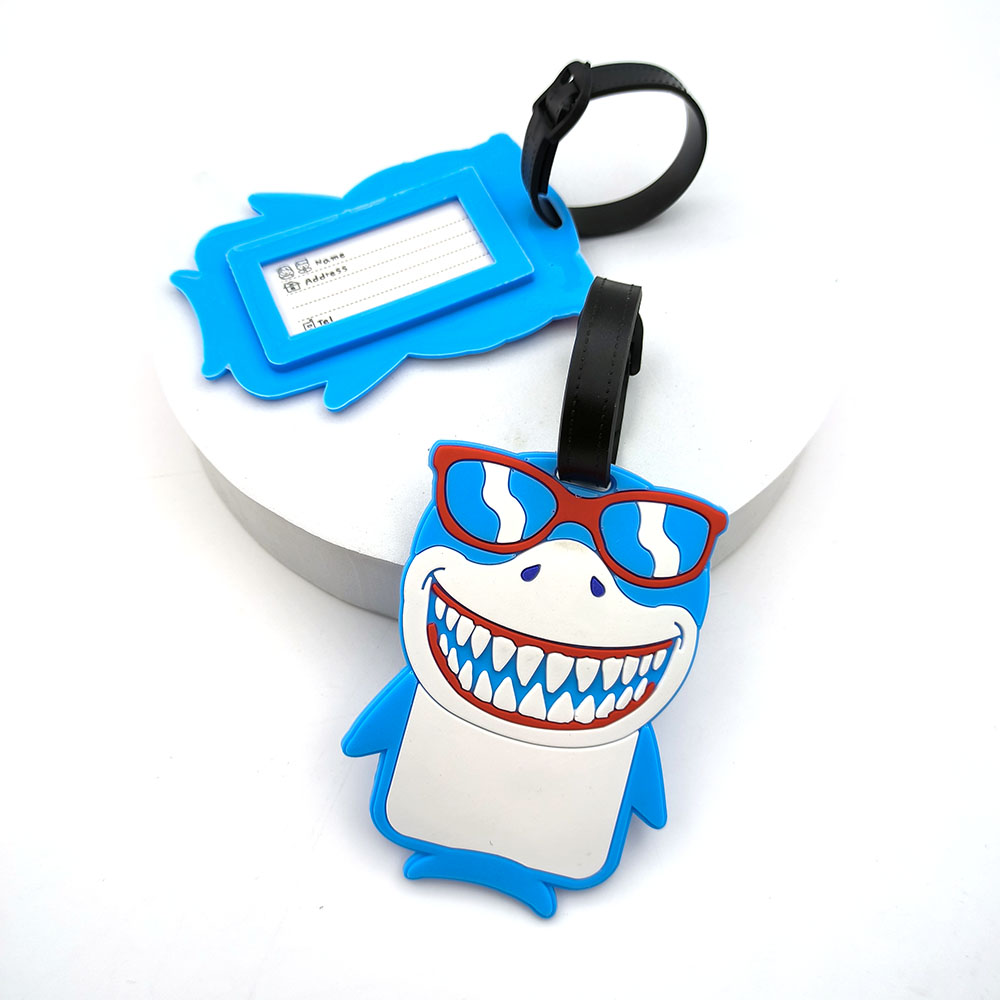 1PCS Cute Shark Luggage Tag Bo - Travel Accessories Essentials avaliação e preço