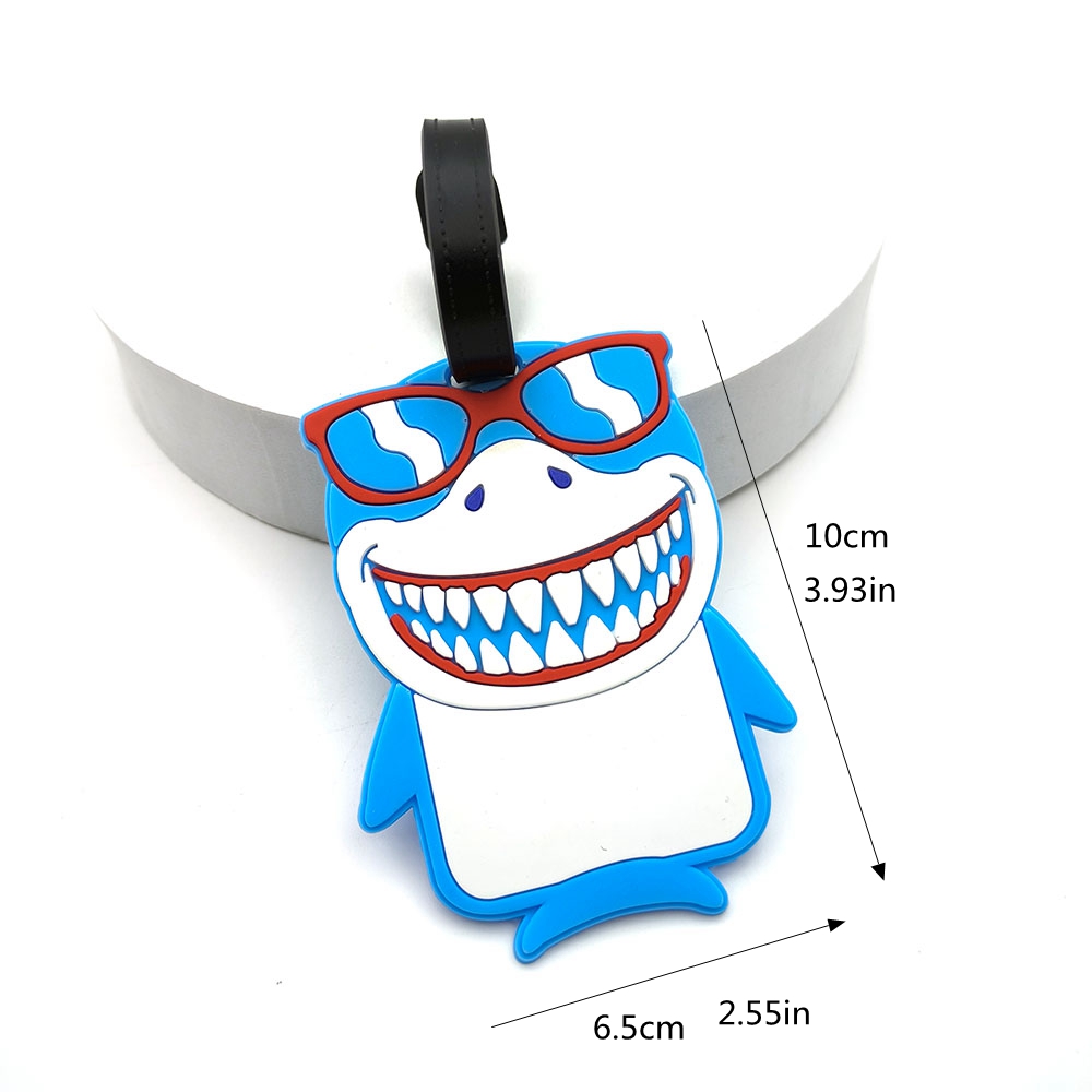 1PCS Cute Shark Luggage Tag Bo - Travel Accessories Essentials avaliação e preço
