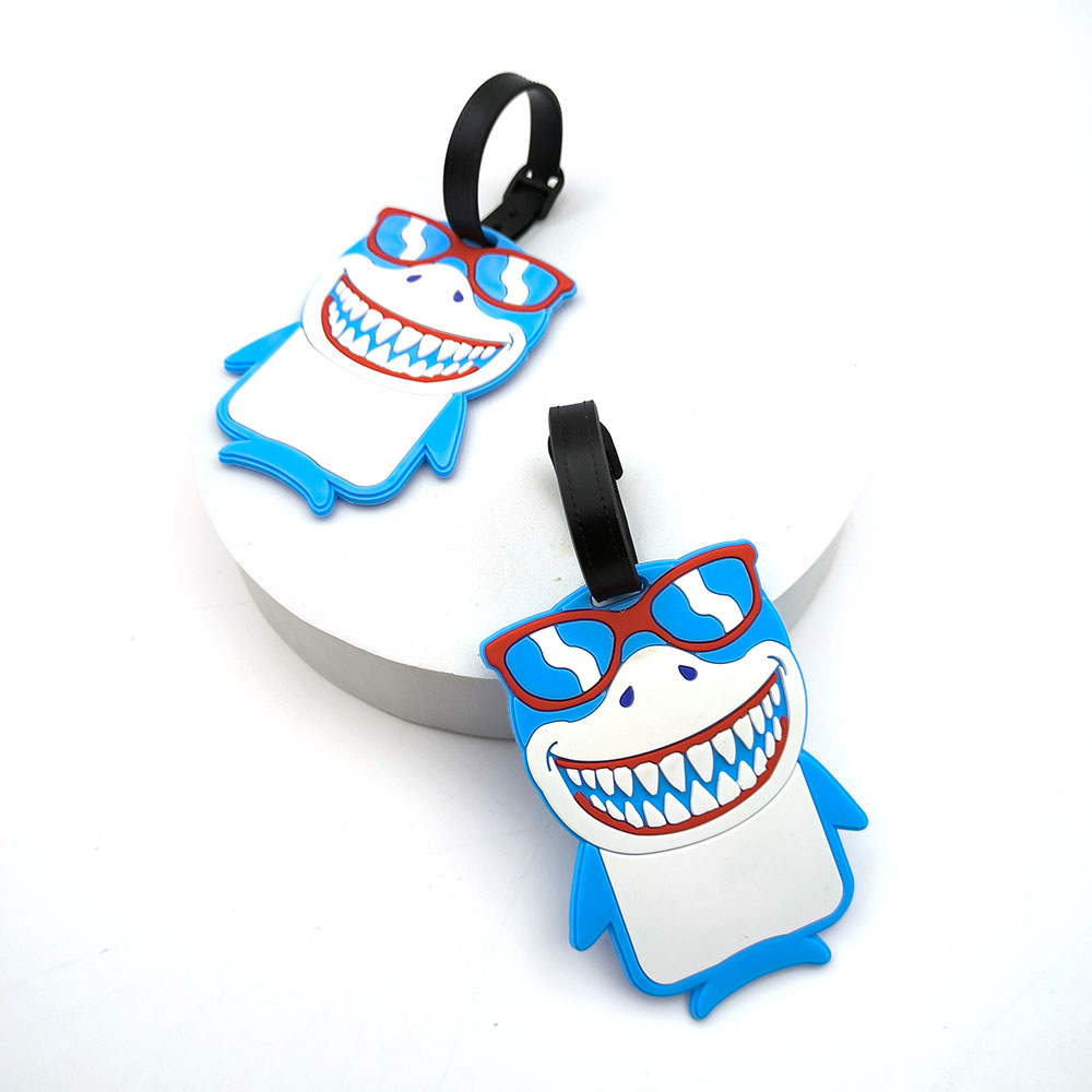1PCS Cute Shark Luggage Tag Bo - Travel Accessories Essentials avaliação e preço